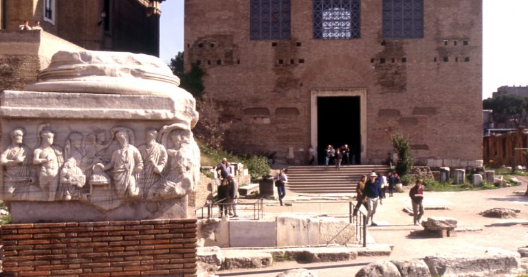 Ceremony of planting a specimen of Cupressus Sempervirens (Mediterranean cypress) in the Roman Forum