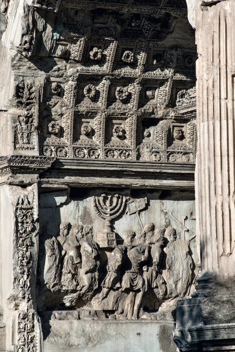 古罗马广场，提图斯凯旋门，犹太教灯台凯旋游行