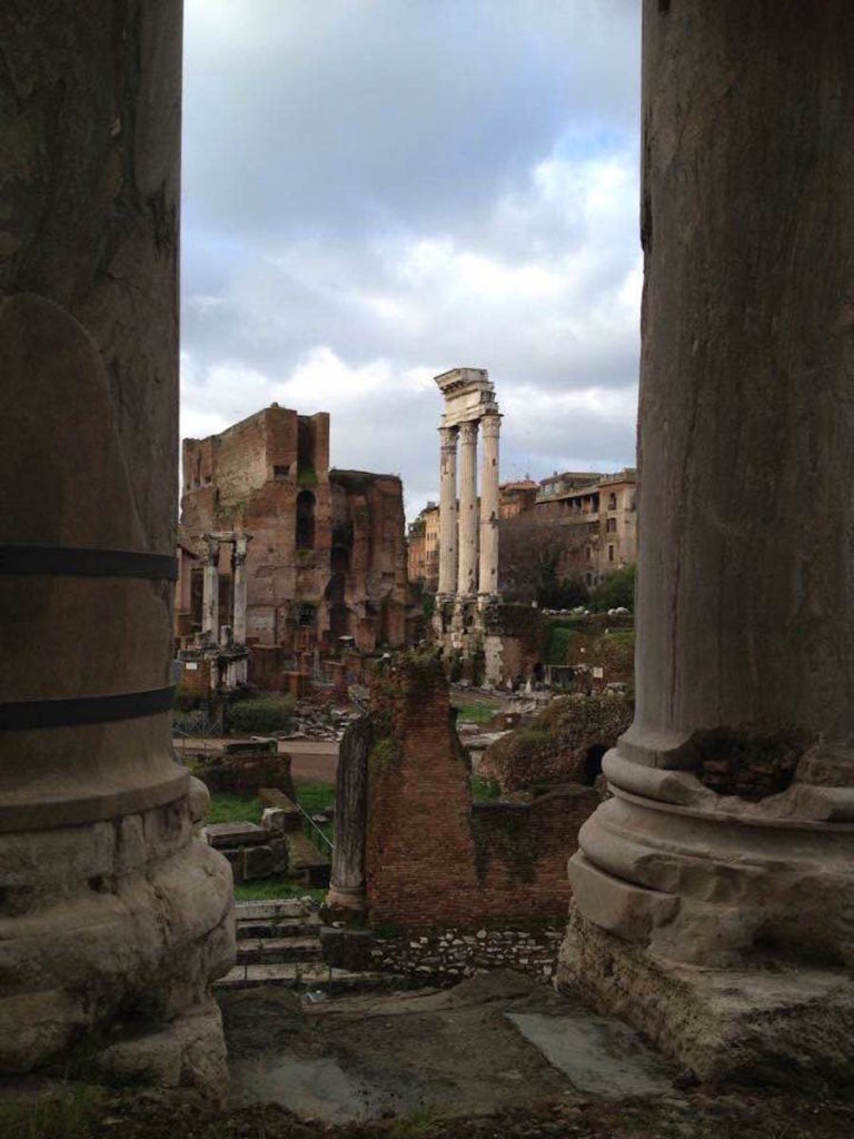 Veduta del Foro Romano dal Tempio di Antonino e Faustina