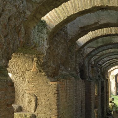 The underground levels of the Colosseum