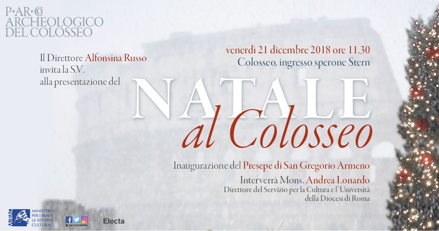 Locandina di invito al "Natale al Colosseo"