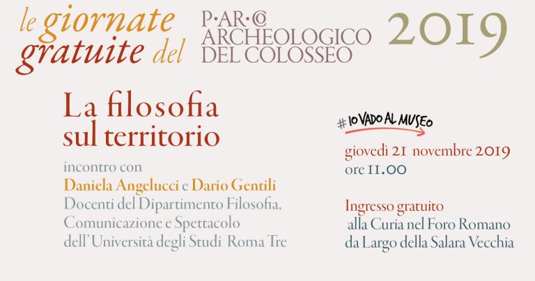 21 November — #iovadoalmuseo — World Philosophy Day — free entry to the PArCo and discussion open to the public in the Curia Iulia