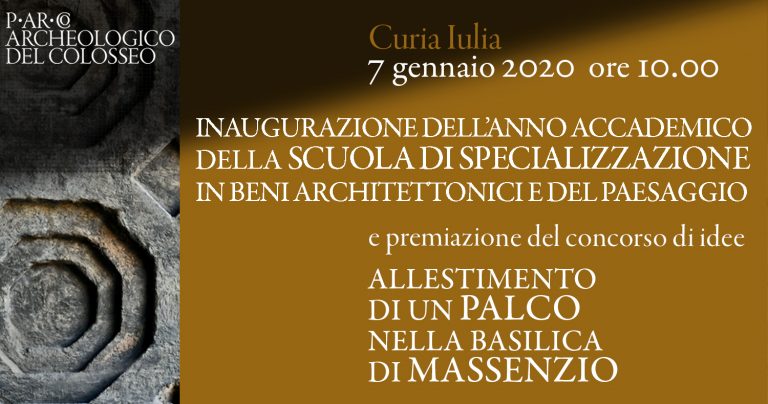 Un nuovo palco per la Basilica di Massenzio. Premiazione del concorso di idee, 7 gennaio 2020 – Curia Iulia al Foro Romano