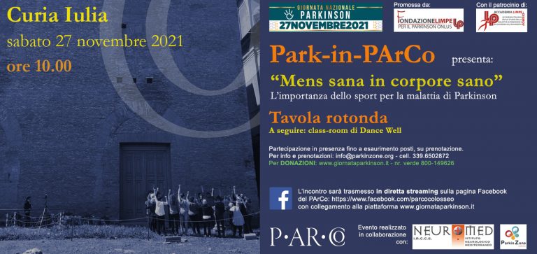 Park-in-PArCo: Giornata Nazionale Parkinson 27 novembre