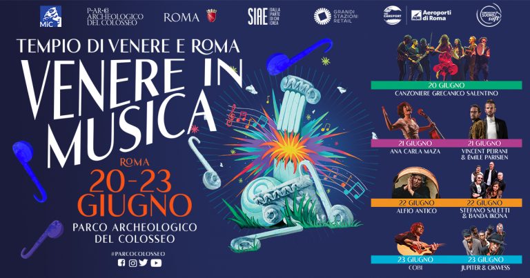 Venus in Music. Four music nights in June in the Temple of Venus and Roma