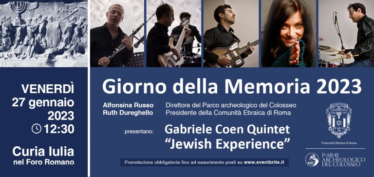 27 gennaio 2023. Il Parco archeologico del Colosseo e la Comunità Ebraica di Roma insieme per il Giorno della Memoria