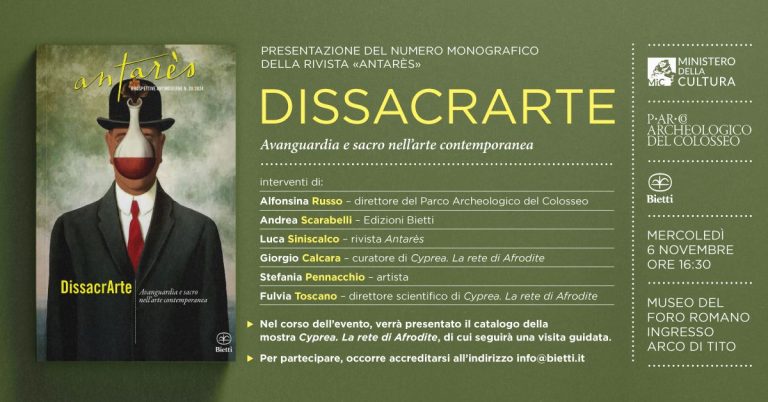 Presentazione del numero monografico della rivista Antarès, DissacrArte. Avanguardia e sacro nell’arte contemporanea, a cura di Luca Siniscalco