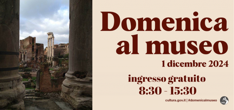 Free admission Sunday 1st December 2024 | domenicalmuseo