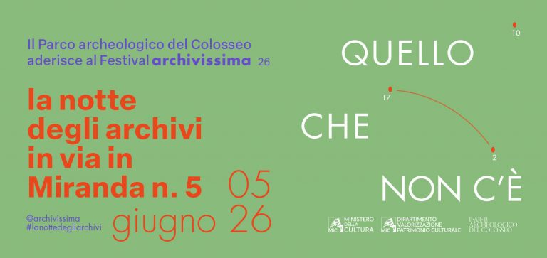 Notte degli Archivi 2026 | Apertura dell’Archivio di via in Miranda in occasione del Festival Archivissima – Quello che non c’è